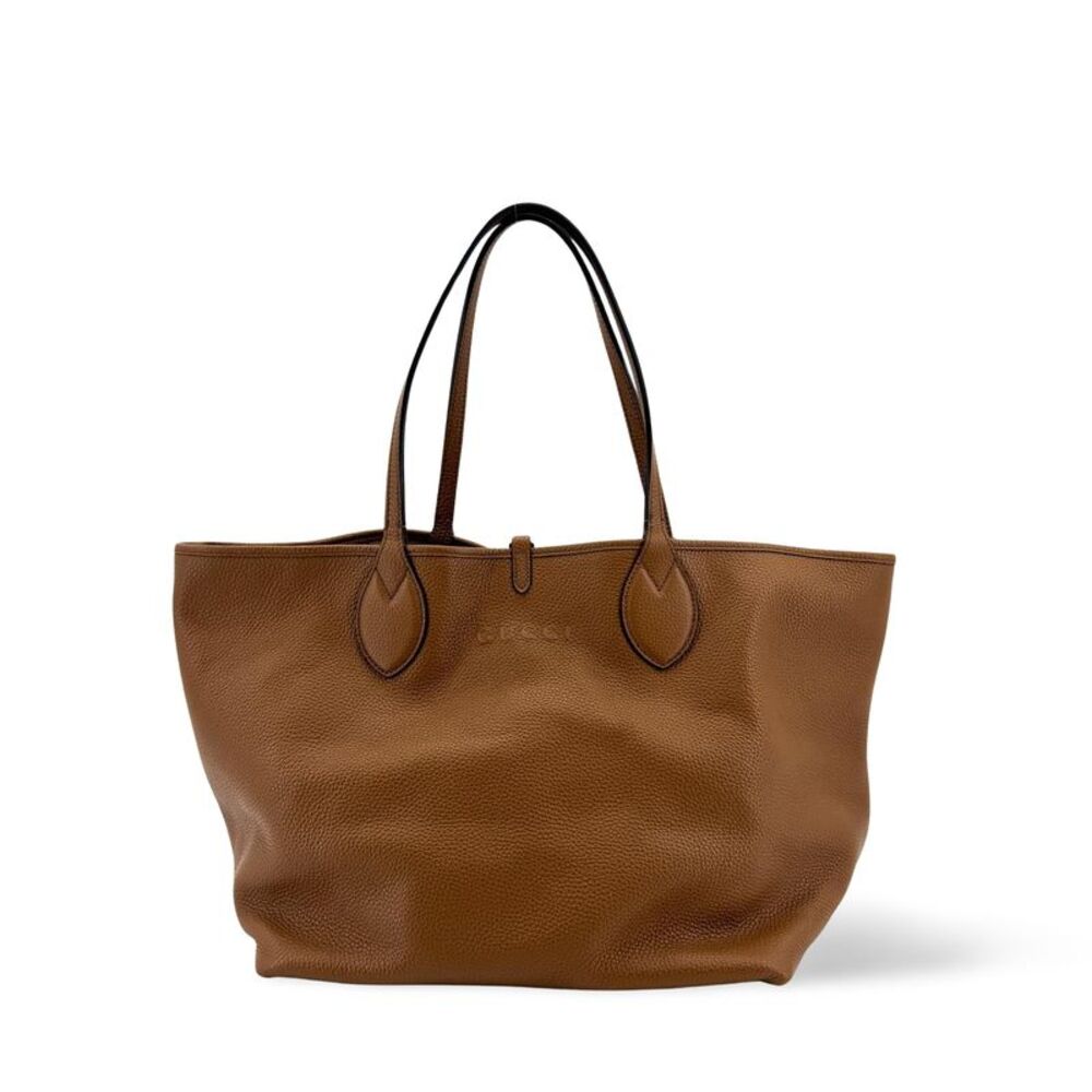 Gucci Medium Reversible Leather Tote Bag Brown